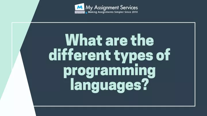 what are the different types of programming