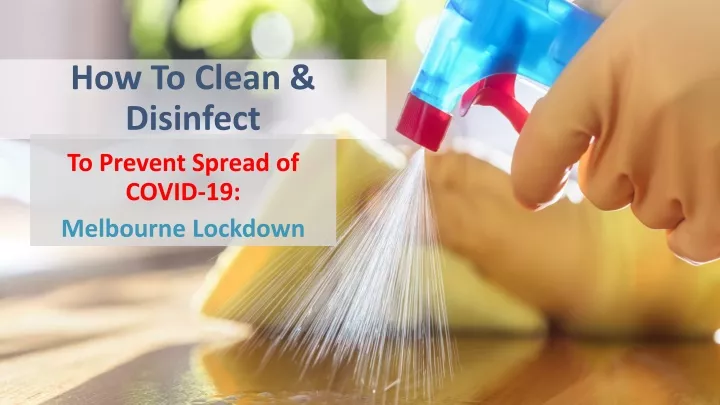 how to clean disinfect