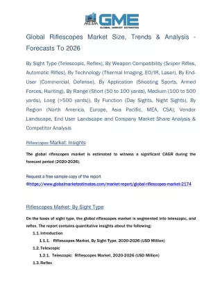 global riflescopes market size trends analysis