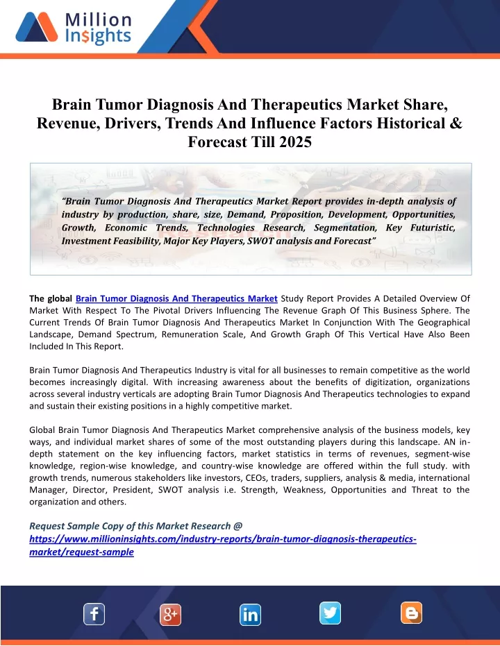 brain tumor diagnosis and therapeutics market