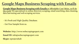 google maps business scraping with emails