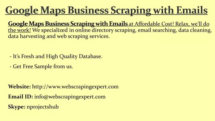 google maps business scraping with emails
