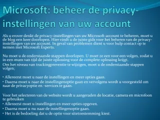 microsoft beheer de privacy instellingen van uw account