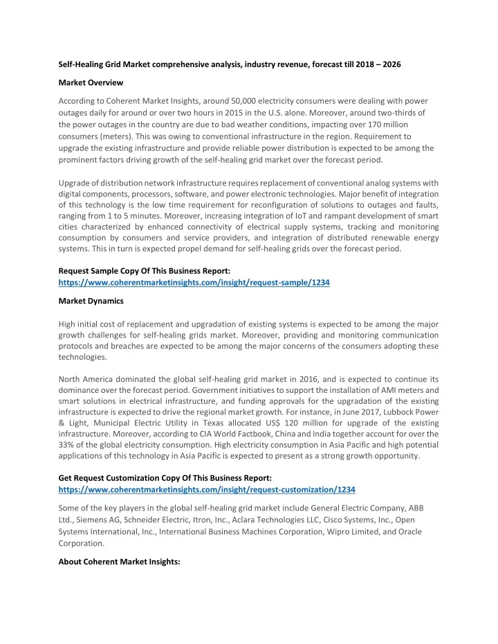 self healing grid market comprehensive analysis