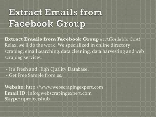 extract emails from facebook group