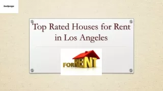 Top Rated Houses for Rent in Los Angeles