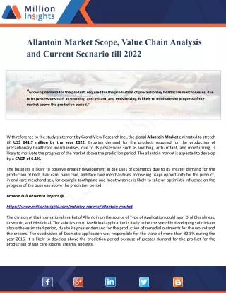allantoin market scope value chain analysis