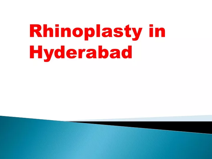 rhinoplasty in hyderabad