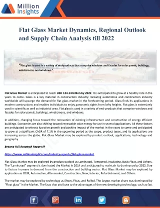 flat glass market dynamics regional outlook