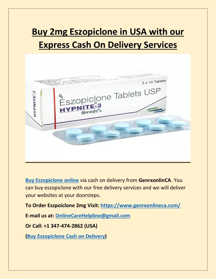buy 2mg eszopiclone in usa with our express cash