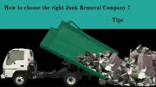 How to choose the right junk removal company ?