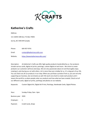 Katherine's Crafts