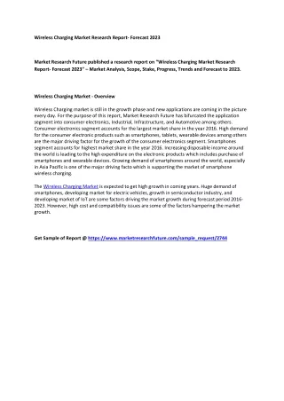 wireless charging market research report forecast