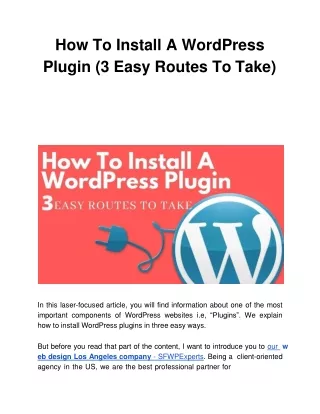 how to install a wordpress plugin 3 easy routes to take