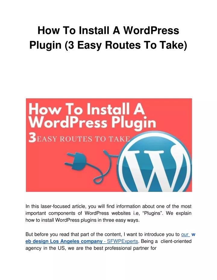 how to install a wordpress plugin 3 easy routes to take