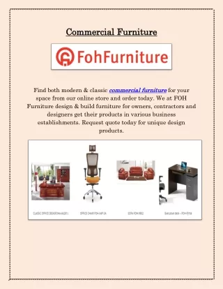 Commercial Furniture