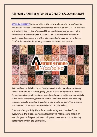 Astrum Granite: Kitchen Worktops/countertops service in UK