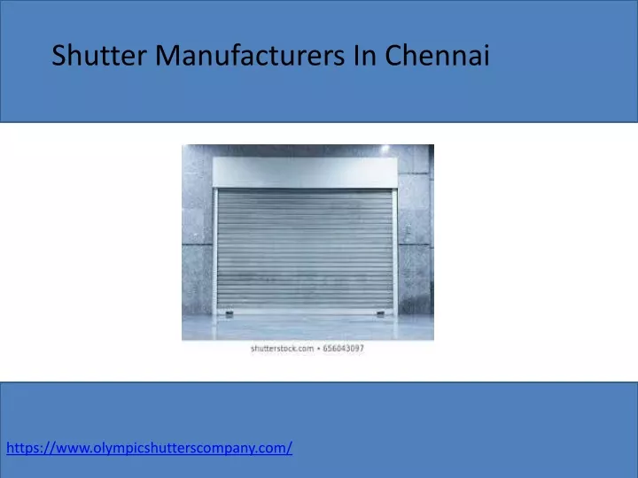 shutter manufacturers in chennai
