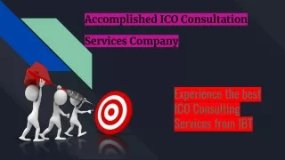 Accomplished ICO Consultation Services Company
