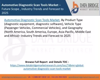 automotive diagnostic scan tools market future