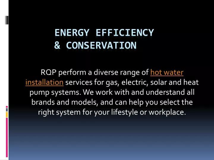 energy efficiency conservation