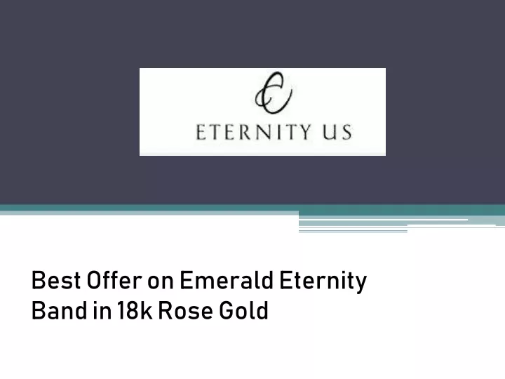 best offer on emerald eternity band in 18k rose