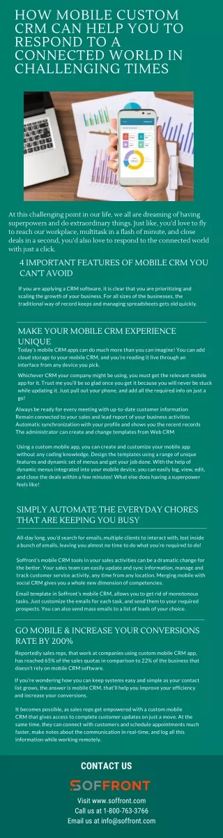 How mobile custom CRM can help you to respond to a connected world in challenging times