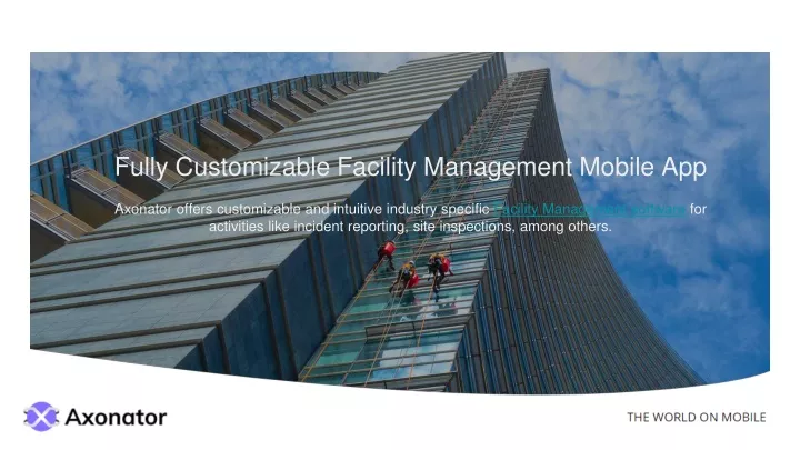 fully customizable facility management mobile