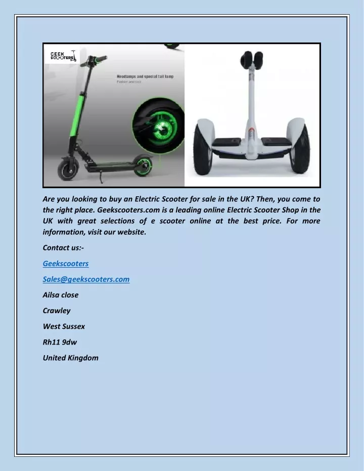 are you looking to buy an electric scooter