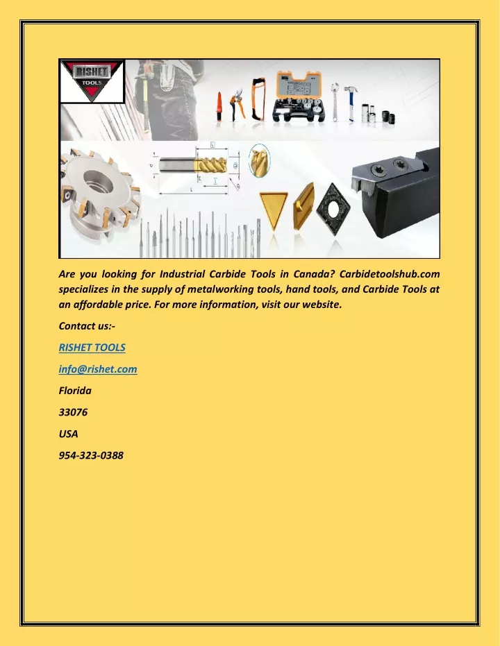 are you looking for industrial carbide tools