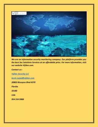 we are an information security monitoring company