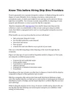Know This before Hiring Skip Bins Providers - slide 1