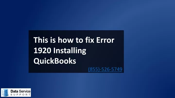 this is how to fix error 1920 installing