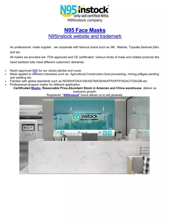 n95instock company n95 face masks n95instock