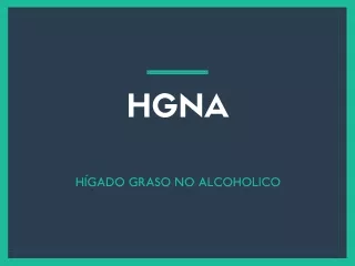 HÍGADO GRASO NO ALCOHOLICO