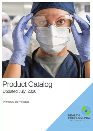 Health Professional Resources LLC (HPR) PPE Catalog July 2020
