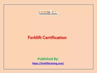 Forklift Certification