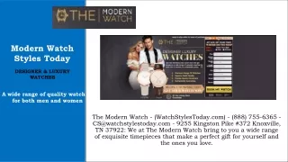 WatchStylesToday.com - The Modern Watch