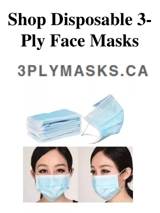 Shop Disposable 3-Ply Face Masks