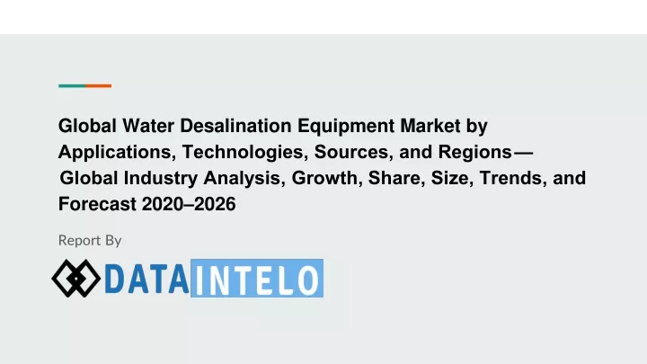 global water desalination equipment market