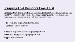 scraping usa builders email list