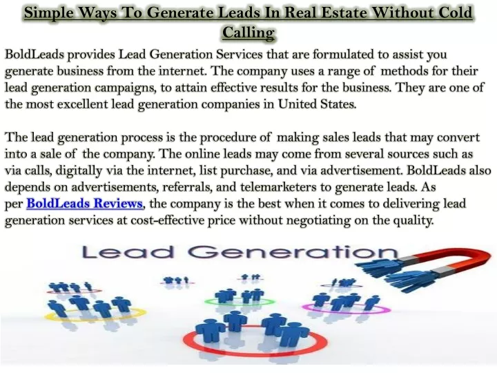 simple ways to generate leads in real estate