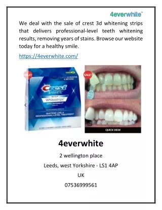 Shop Crest Whitening Kits at 4everwhite