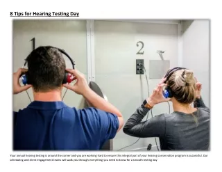 8 Tips for Hearing Testing Day