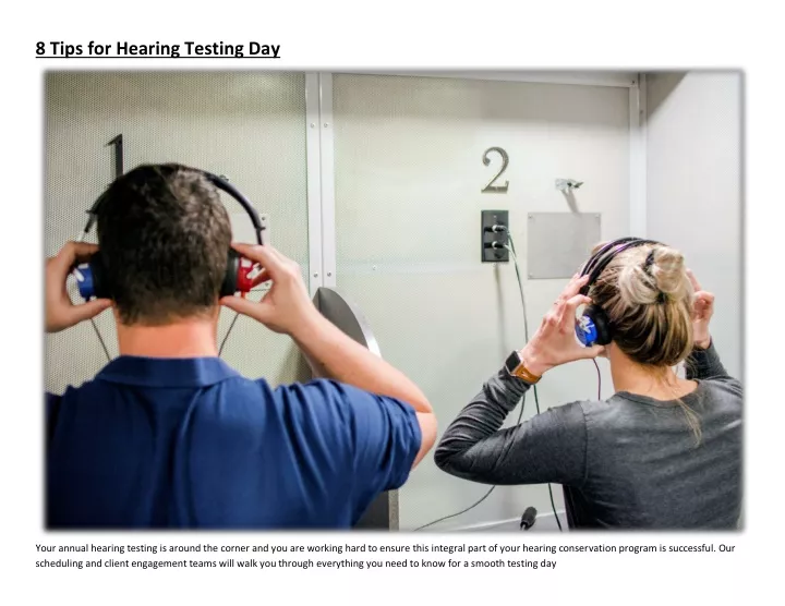 8 tips for hearing testing day