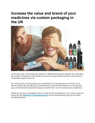 increase the value and brand of your medicines