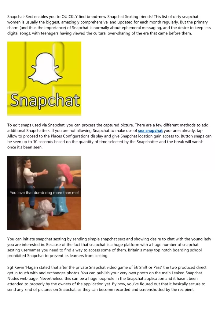 snapchat sext enables you to quickly find brand