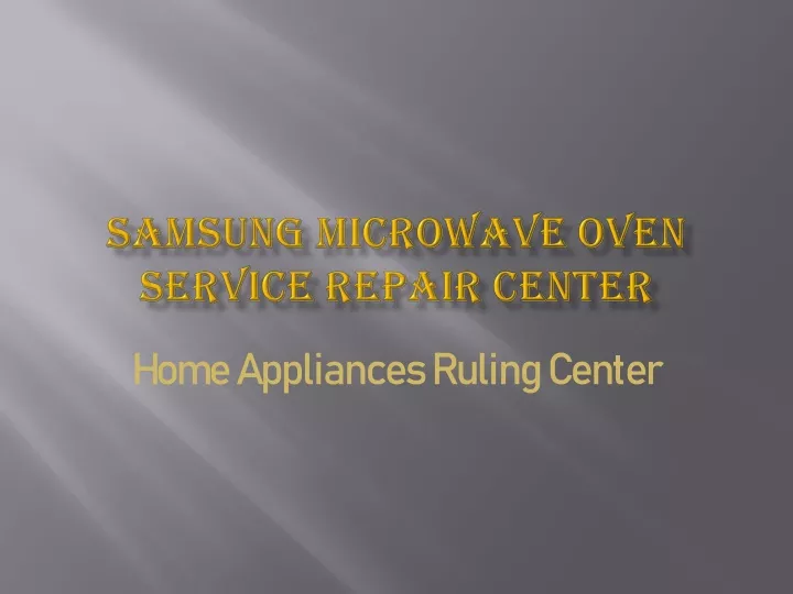 samsung microwave oven service repair center