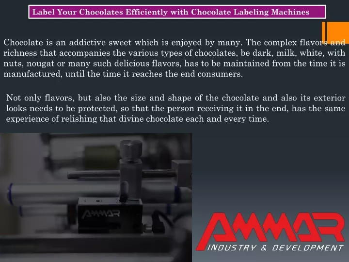label your chocolates efficiently with chocolate