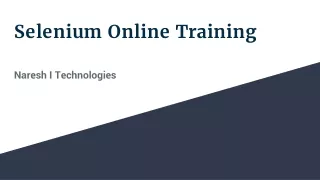 selenium online training